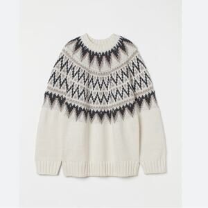 H&M Fair Isles Chunky Oversized Knit Sweater